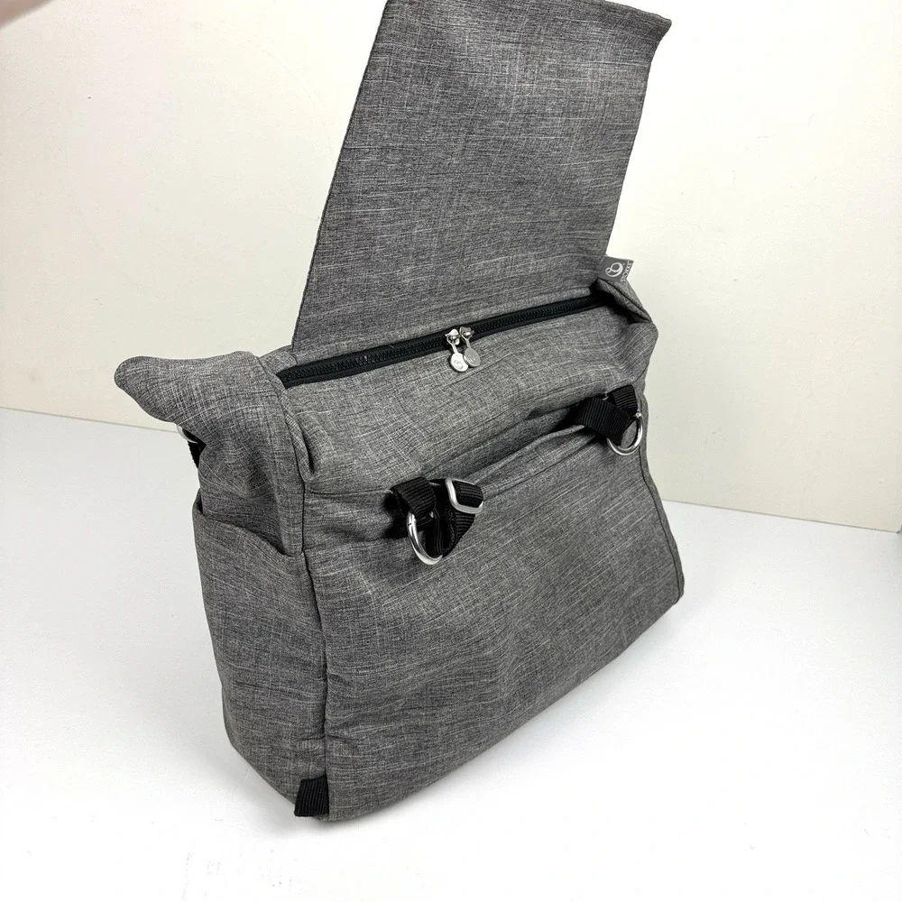 Premium Stokke 2-Way DiaperChanging Bag/ Backpack (Gray Melange -Model‎ 457104)